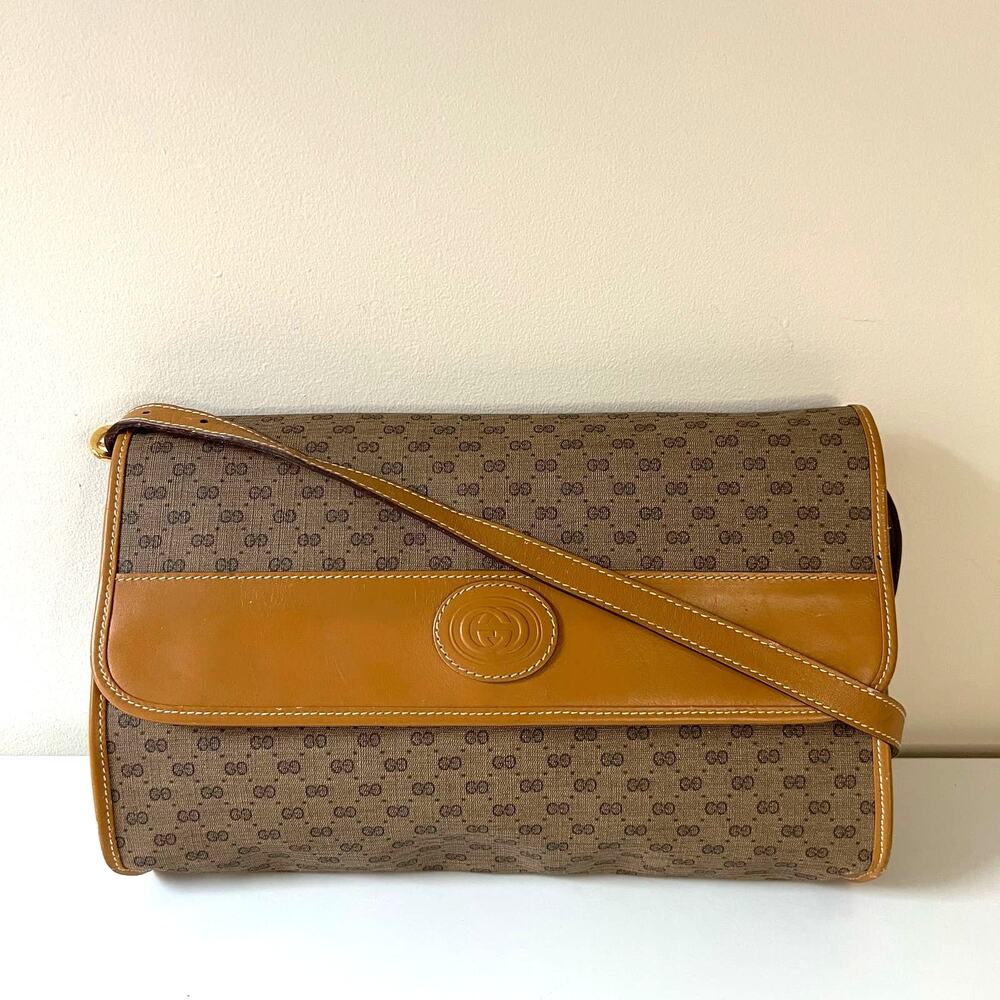 Gucci Brown and Tan Crossbody Bag